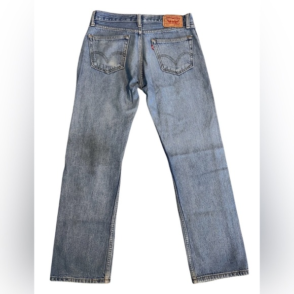 Levi's Men's 505 Straight Leg Jeans - Light Blue - Picture 2 of 5
